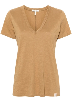 rag & bone Slub V-neck T-shirt - Brown