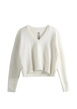 Rick Owens V-neck sweater - White
