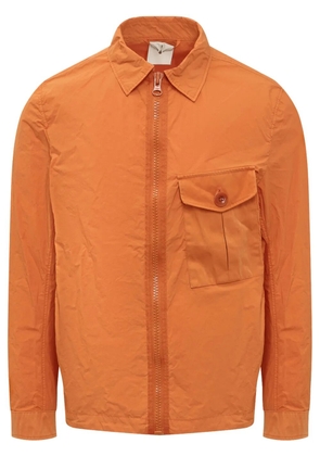 Ten C garment-dyed shirt jacket - Orange