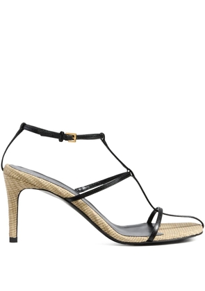 KHAITE 75mm Cage strappy heeled sandals - Black