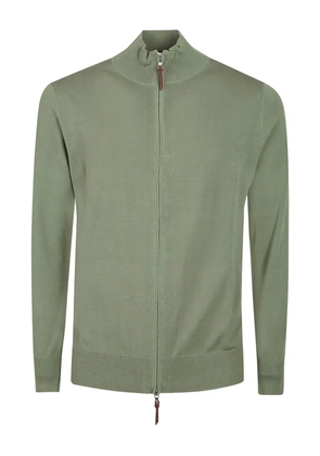 Ballantyne zip-up cardigan - Green