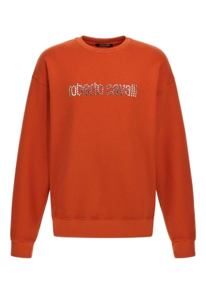 Roberto Cavalli logo-lettering sweatshirt - Orange
