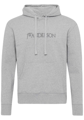 JW Anderson logo-embroidered hoodie - Grey