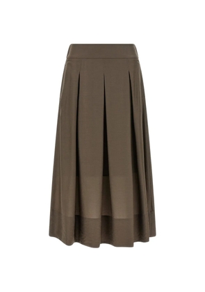 Peserico pleated A-line skirt - Brown