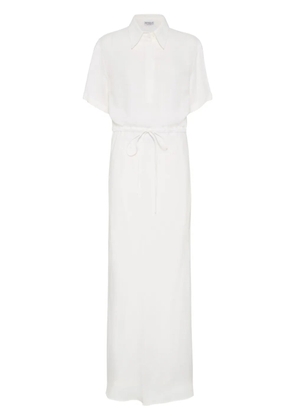 Brunello Cucinelli twill dress - White