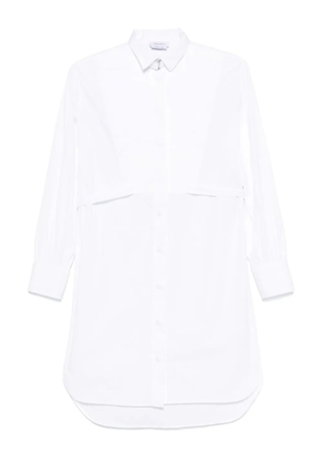Alexander McQueen pleated panel shirt dress - White