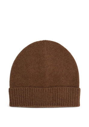 Guest In Residence ribbed beanie hat - Brown
