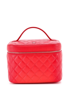 CHANEL Pre-Owned Classic Vanity Case Quilted Caviar Medium pouch - Red
