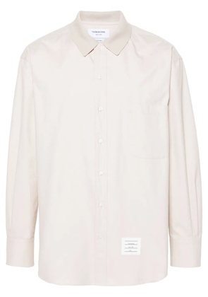 Thom Browne RWB stripe-print cotton overshirt - Neutrals