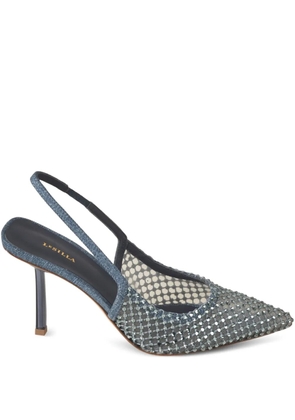 Le Silla 80mm crystal-embellishment pumps - Blue