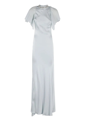 Amen satin maxi dress - Blue