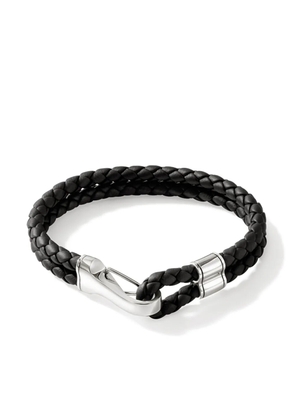 John Hardy sterling silver and leather bracelet - Black