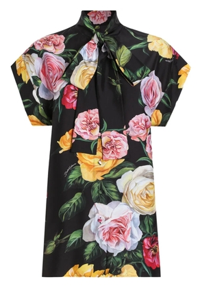 Dolce & Gabbana rose-print shirt - Black