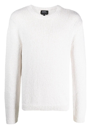 A.P.C. crew-neck knitted jumper - White