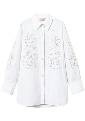 TWINSET embroidered poplin shirt - White