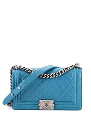 CHANEL Pre-Owned Boy Flap Bag Quilted Lambskin Old Medium shoulder bag - Blue