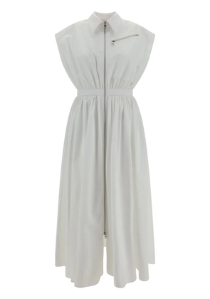 Alexander McQueen belted cotton shirtdress - White