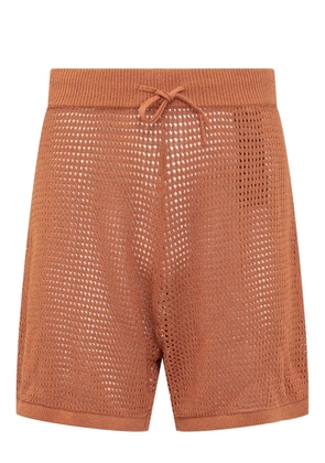 Nanushka open-knit shorts - Orange
