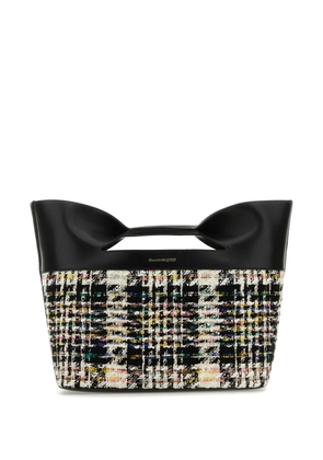 Alexander McQueen small The Bow tweed tote bag - Black