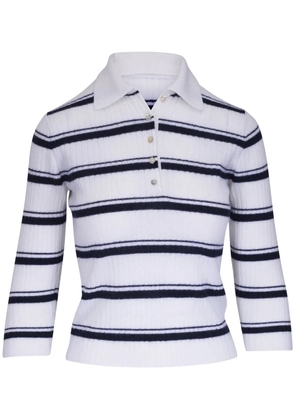 Vince striped polo jumper - White