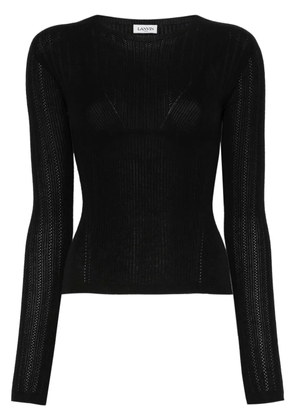 Lanvin ribbed-knit jumper - Black