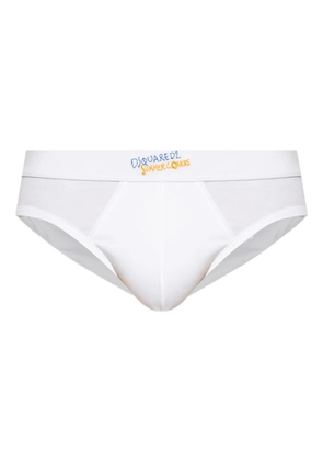 DSQUARED2 embroidered logo brief - White