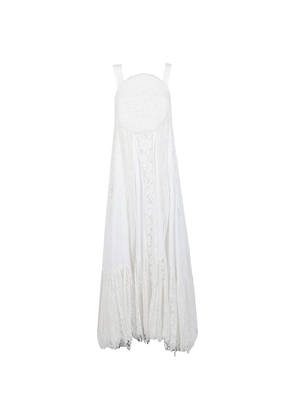 LOEWE lace-detail maxi dress - White