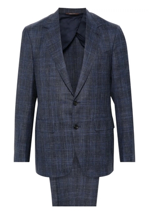 Canali check-pattern single-breasted suit - Blue