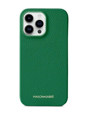MAISON de SABRÉ iPhone 15 Pro Max leather phone case - Green