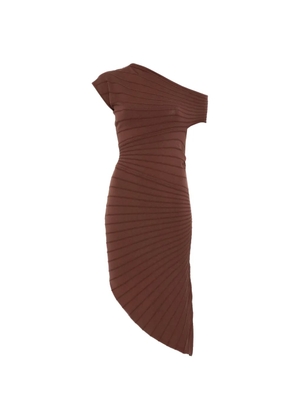 TWINSET draped asymmetrical dress - Brown