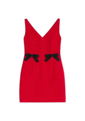 Valentino Garavani bow V-neck mini dress - Red