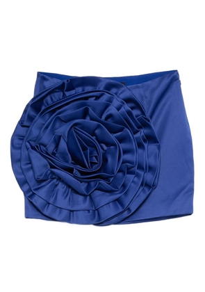 ROTATE BIRGER CHRISTENSEN floral-appliqué skirt - Blue