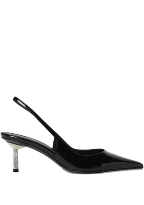 Le Silla crystal-embellished slingback pumps - Black