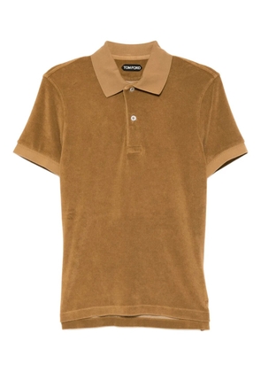 TOM FORD cotton-blended polo shirt - Brown
