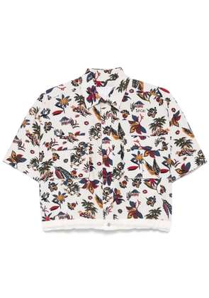sacai floral-print shirt - Grey