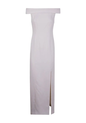 Lauren Ralph Lauren off-shoulder side-split dress - Neutrals