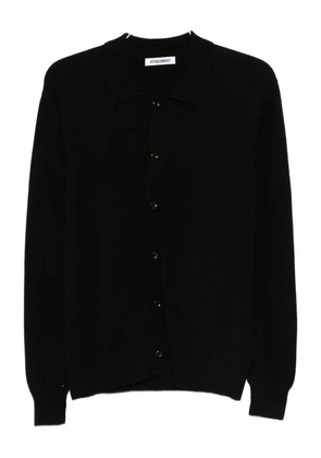 Attachment polo-collar cardigan - Black