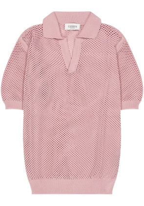 Laneus Knitted polo shirt - Pink