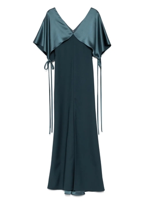 Amsale cape fluid gown dress - Green