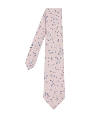 Paul Smith floral print silk tie - Pink
