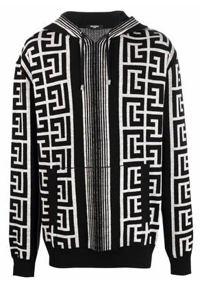 Balmain maxi monogram hoodie - Black