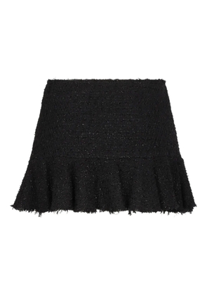 Blumarine frayed ruffled skirt - Black