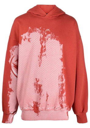 A-COLD-WALL* Brushstroke abstract-print hoodie - Red
