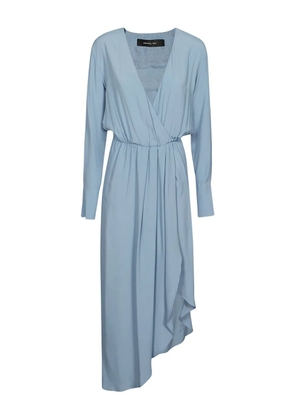Federica Tosi asymmetric wrap-detail dress - Blue