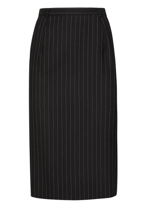 Dolce & Gabbana pinstripe-pattern wool skirt - Black
