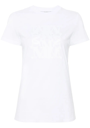 Max Mara logo-embroidered cotton T-shirt - White