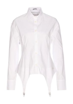 Jean Paul Gaultier Jaretekkes button-front logo-plaque shirt - White