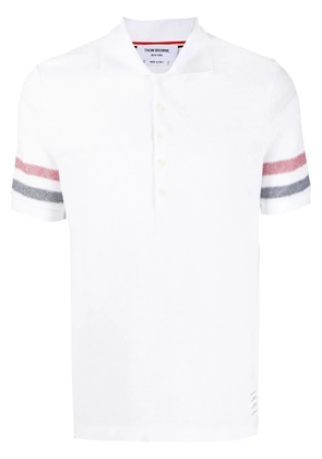 Thom Browne RWB Stripe cotton polo shirt - White