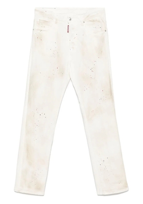 DSQUARED2 paint-splatter jeans - White