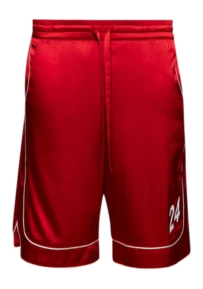 Nahmias drawstring-waist silk shorts - Red